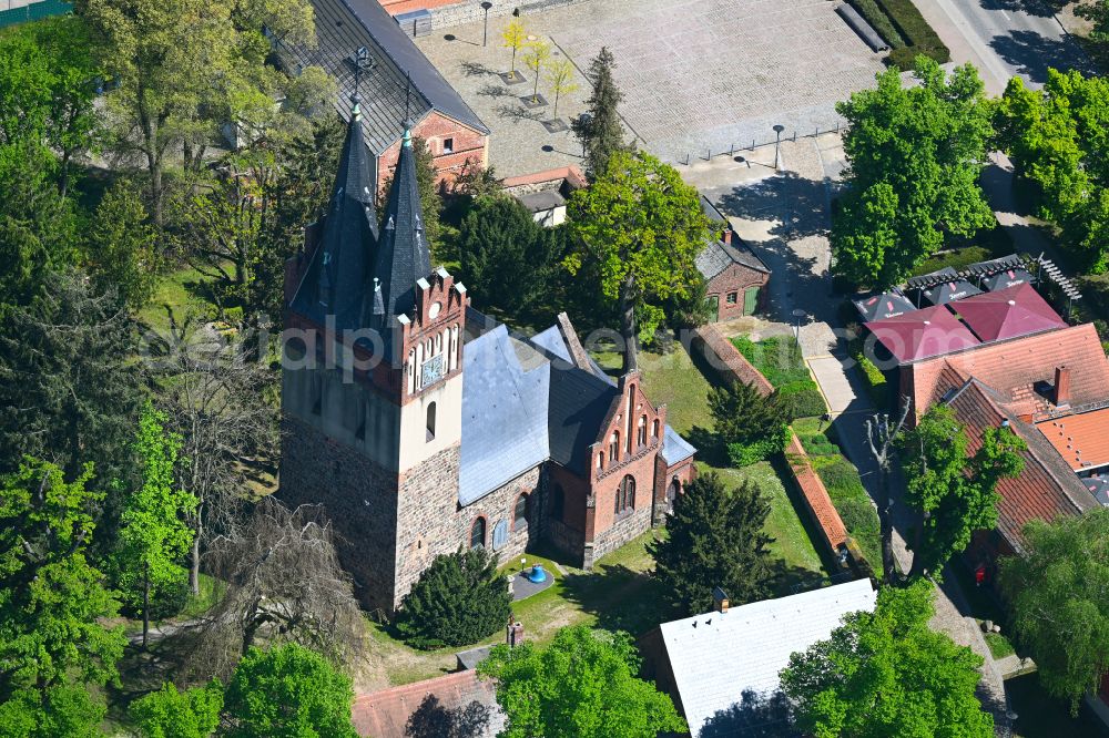 Zepernick from the bird's eye view: Church building St.-Annen-Kirche on street Bernauer Chaussee in Zepernick in the state Brandenburg, Germany