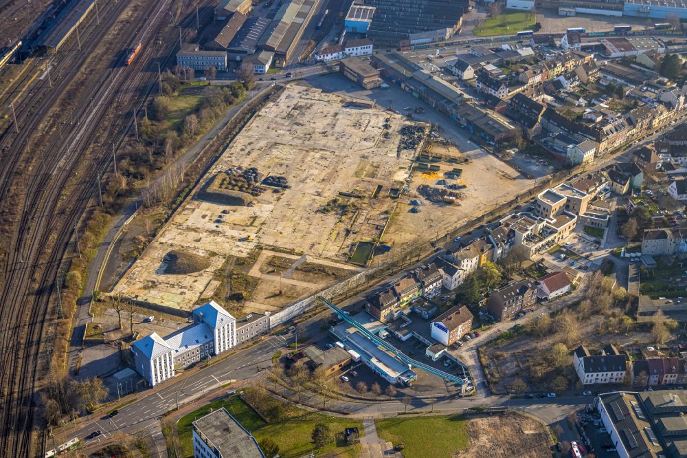 Aerial image Hamm - Demolition work on a site on Wilhelmstrasse in Hamm in the Ruhr area in the state of North Rhine-Westphalia, Germany