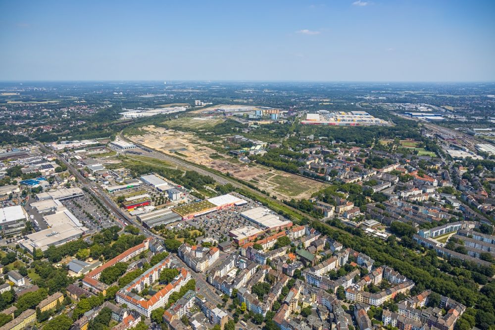 Aerial image Dortmund - Demolition work on the site of the Industry- ruins in the district Westfalenhuette in Dortmund in the state North Rhine-Westphalia, Germany