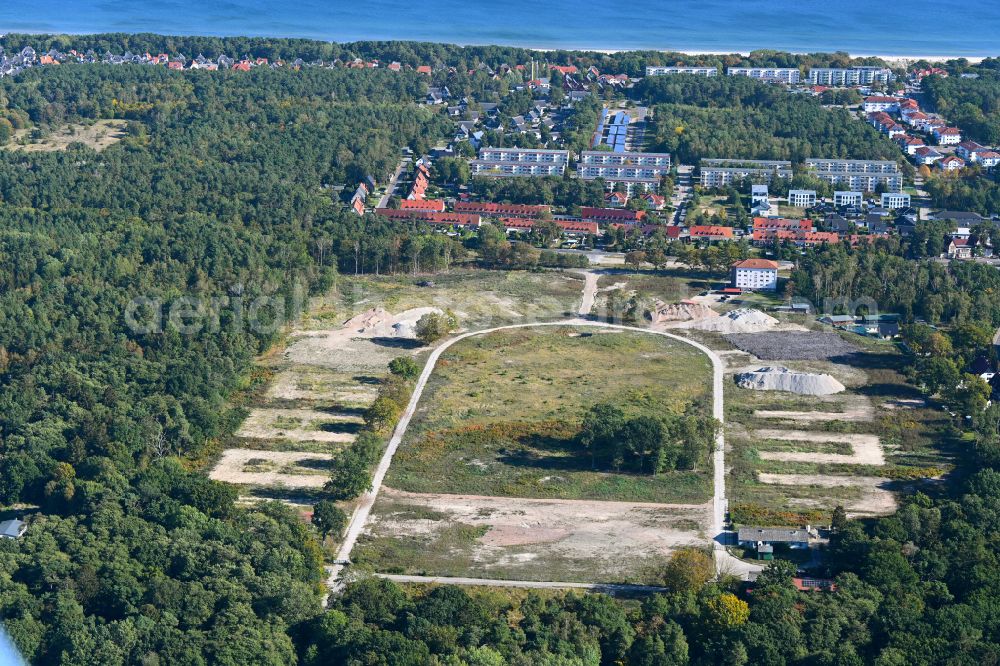Aerial photograph Karlshagen - Demolition and clearance work on the building complex of the former military barracks Schuetzenstrasse - Alte Peenemuender Strasse in Karlshagen on the island of Usedom in the state Mecklenburg - Western Pomerania, Germany
