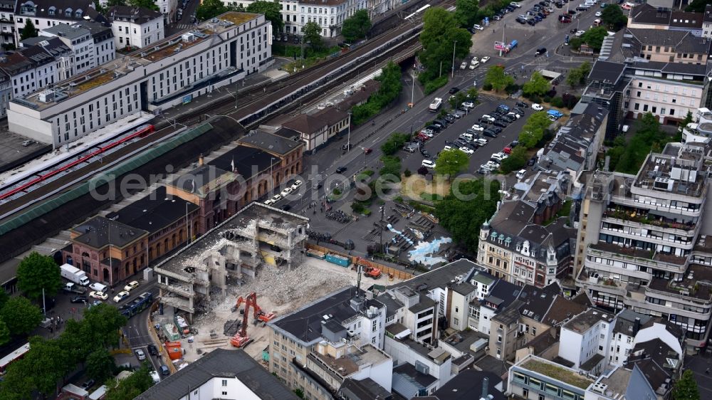 Aerial photograph Bonn - Demolition area of office buildings Home Maximiliancenter on Poststrasse in Bonn in the state North Rhine-Westphalia, Germany