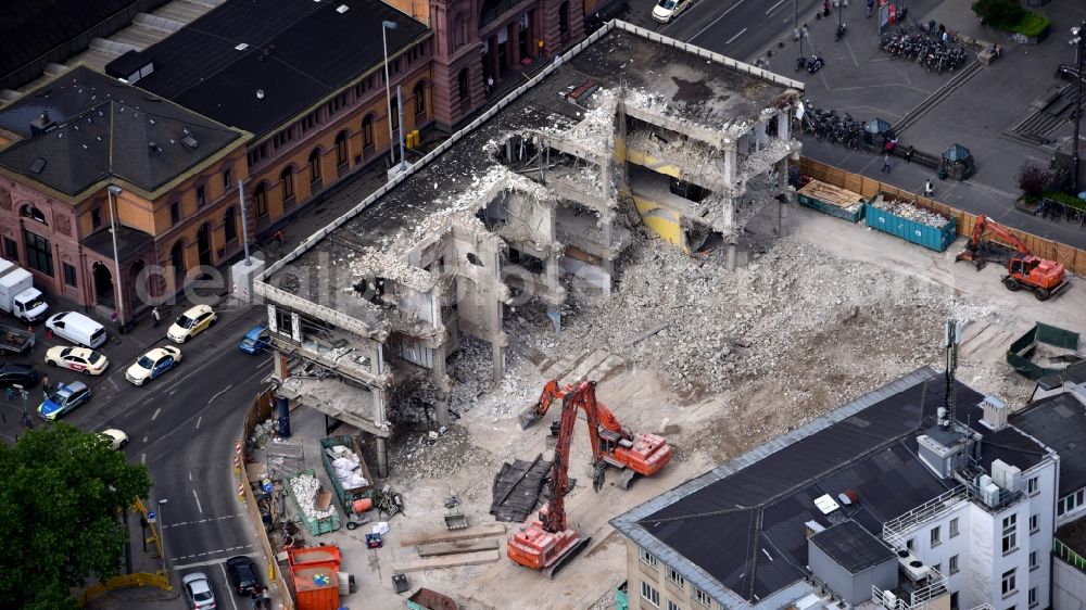 Aerial image Bonn - Demolition area of office buildings Home Maximiliancenter on Poststrasse in Bonn in the state North Rhine-Westphalia, Germany