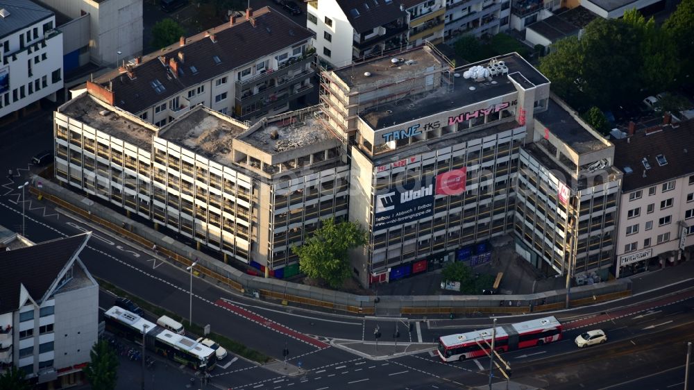 Aerial photograph Bonn - Demolition area of office buildings Home Volksfuersorgehaus in Bonn in the state North Rhine-Westphalia, Germany