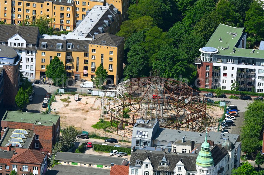 Aerial image Hamburg - Demolition of the building areaof the monument of the Schiller Opera in the district Sankt Pauli in Hamburg, Germany
