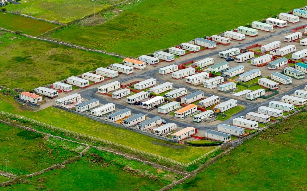 Liscannor from the bird's eye view: Parking a trailer park in Liscannor in Clare, Ireland