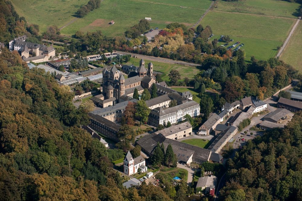 Aerial image Glees - View of the abbey Maria Laach in Glees in the state of Rhineland-Palatinate