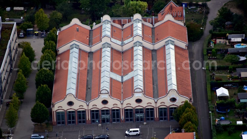 Aerial photograph Bonn - Old carriage hall, former tram depot, in Bonn in the state North Rhine-Westphalia, Germany