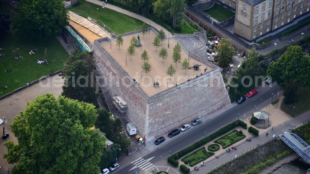 Aerial photograph Bonn - The city fortification Alter Zoll with the Ernst Moritz Arndt Monument in Bonn in the state North Rhine-Westphalia, Germany