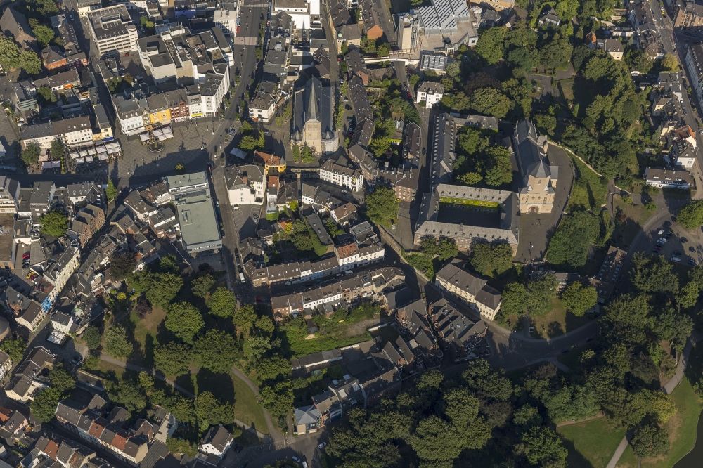 Aerial image Mönchengladbach - Historic center of Mönchengladbach in North Rhine-Westphalia