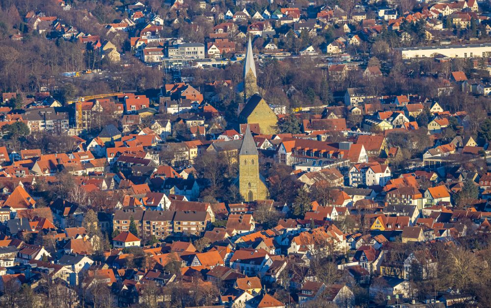 Aerial photograph Soest - Old Town area and city center in Soest in the state North Rhine-Westphalia, Germany