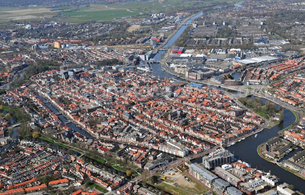 Alkmaar from above - Old Town area and city center in Alkmaar in Noord-Holland, Netherlands