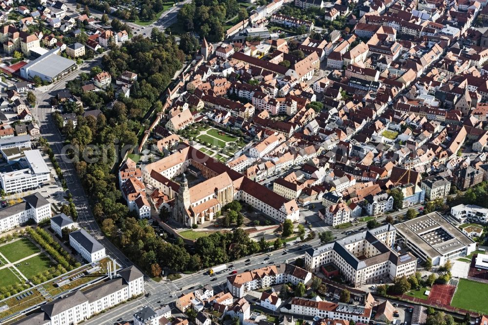 Aerial image Amberg - Old Town area and city center in Amberg in the state Bavaria, Germany