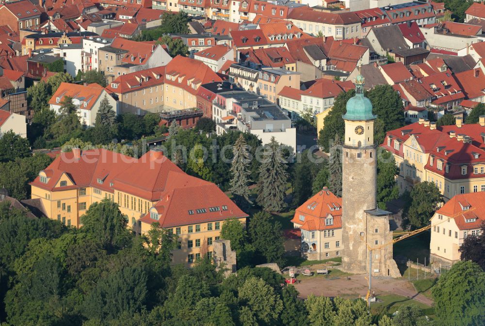 Arnstadt from above - Old Town area and city center in Arnstadt in the state Thuringia, Germany