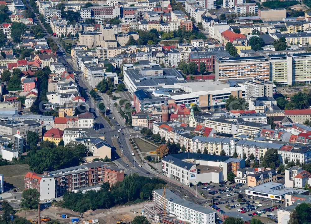 Aerial photograph Cottbus - Old Town area and city center in Cottbus in the state Brandenburg, Germany