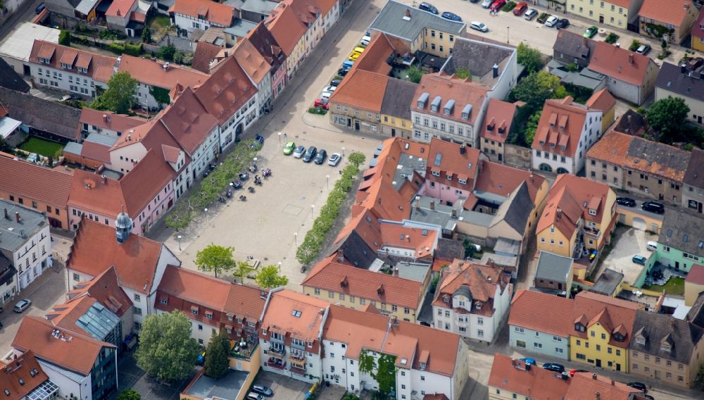 Aerial photograph Freyburg (Unstrut) - Old Town area and city center in Freyburg (Unstrut) in the state Saxony-Anhalt, Germany