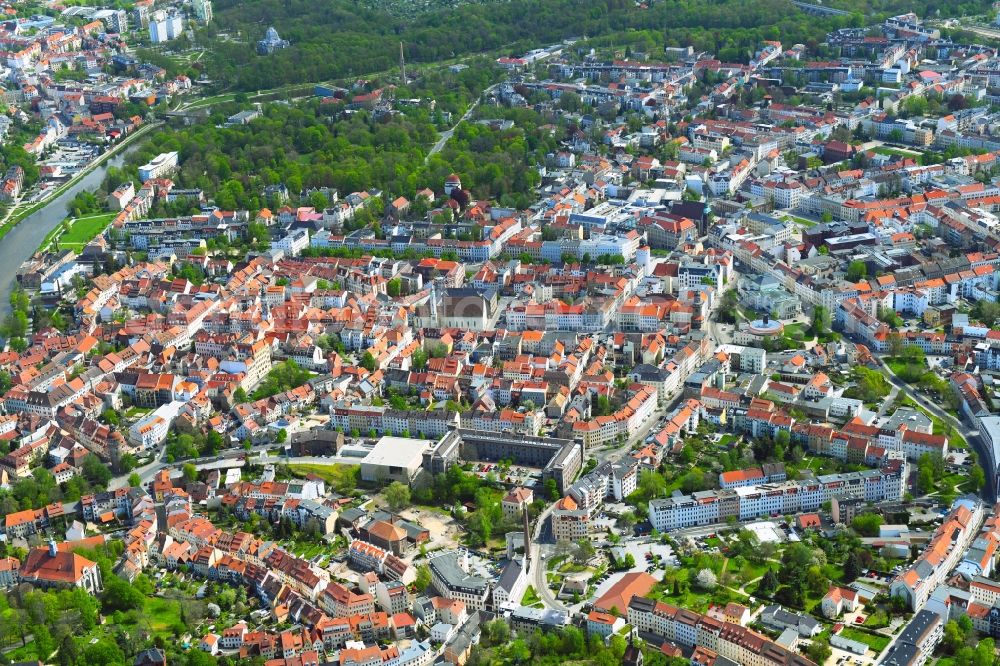 Görlitz from the bird's eye view: Old Town area and city center in Goerlitz in the state Saxony, Germany