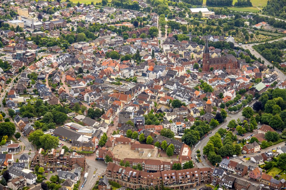 Aerial image Haltern am See - Old Town area and city center in Haltern am See at Ruhrgebiet in the state North Rhine-Westphalia, Germany