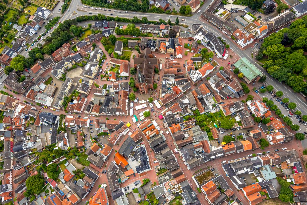 Haltern am See from above - Old Town area and city center in Haltern am See in the state North Rhine-Westphalia, Germany