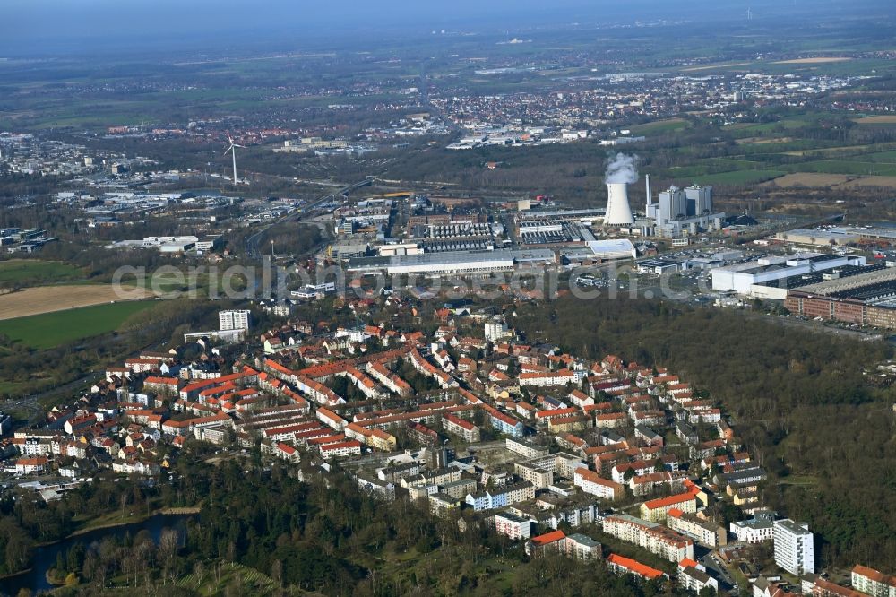 Hannover from above - Old Town area and city center in the district Stoecken in Hannover in the state Lower Saxony, Germany