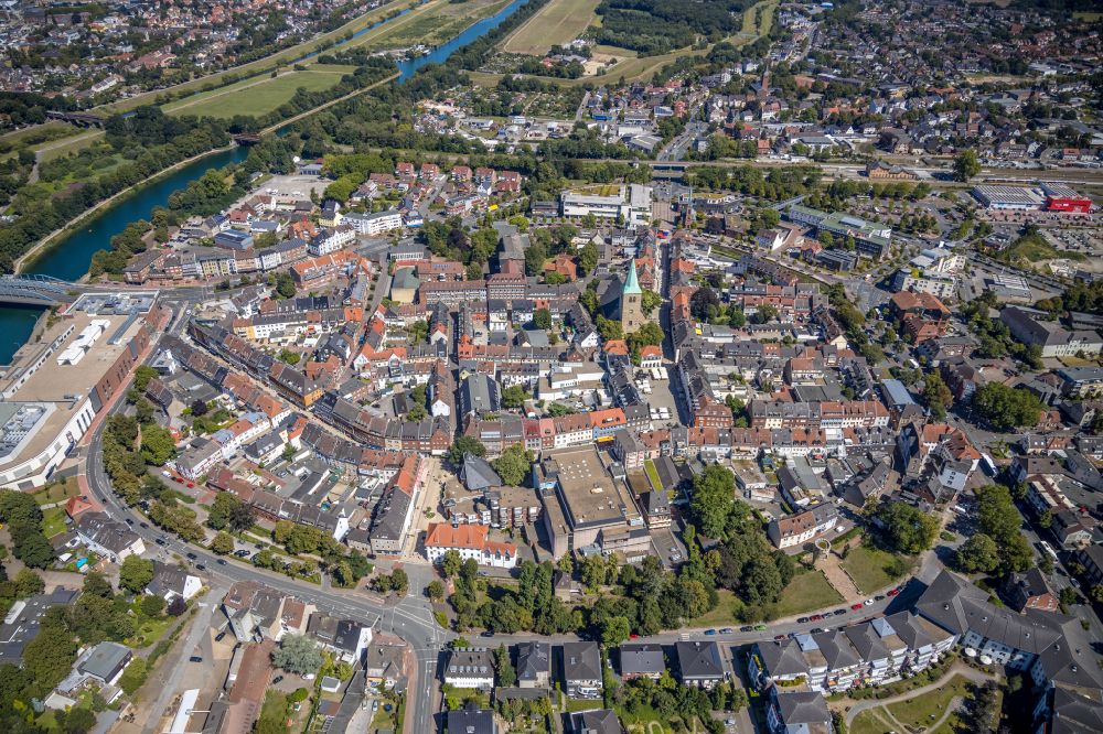 Aerial image Hardt - Old Town area and city center in Hardt in the state North Rhine-Westphalia, Germany