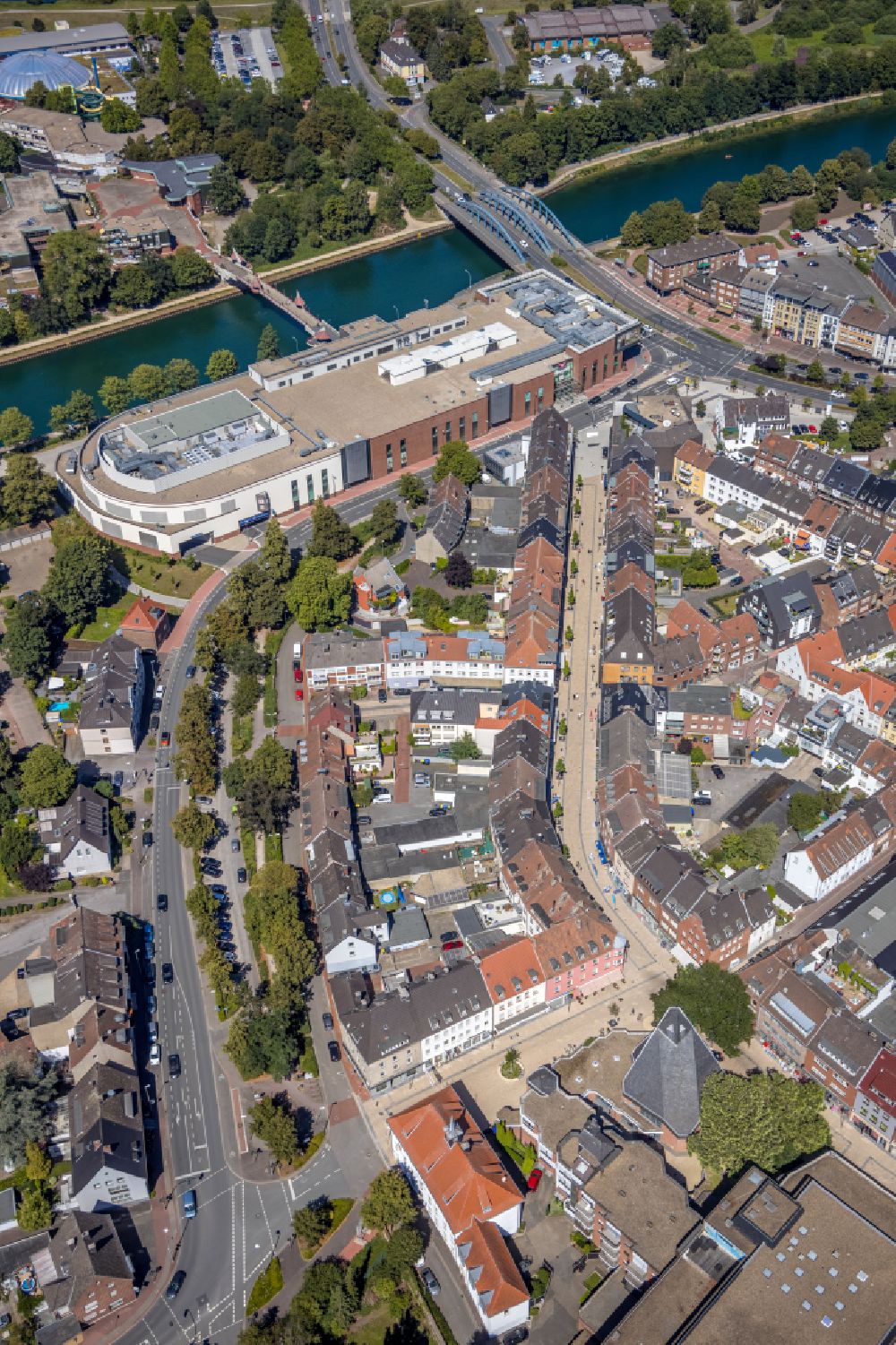 Aerial photograph Hardt - Old Town area and city center in Hardt in the state North Rhine-Westphalia, Germany