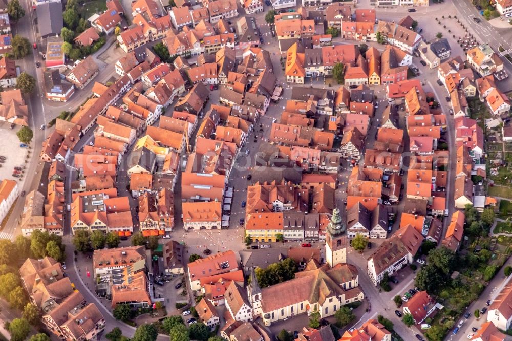 Aerial photograph Haslach im Kinzigtal - Old Town area and city center in Haslach im Kinzigtal in the state Baden-Wurttemberg, Germany