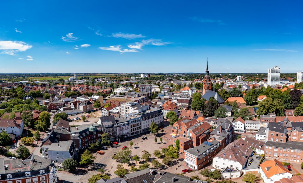 Aerial photograph Itzehoe - Old Town area and city center in Itzehoe in the state Schleswig-Holstein