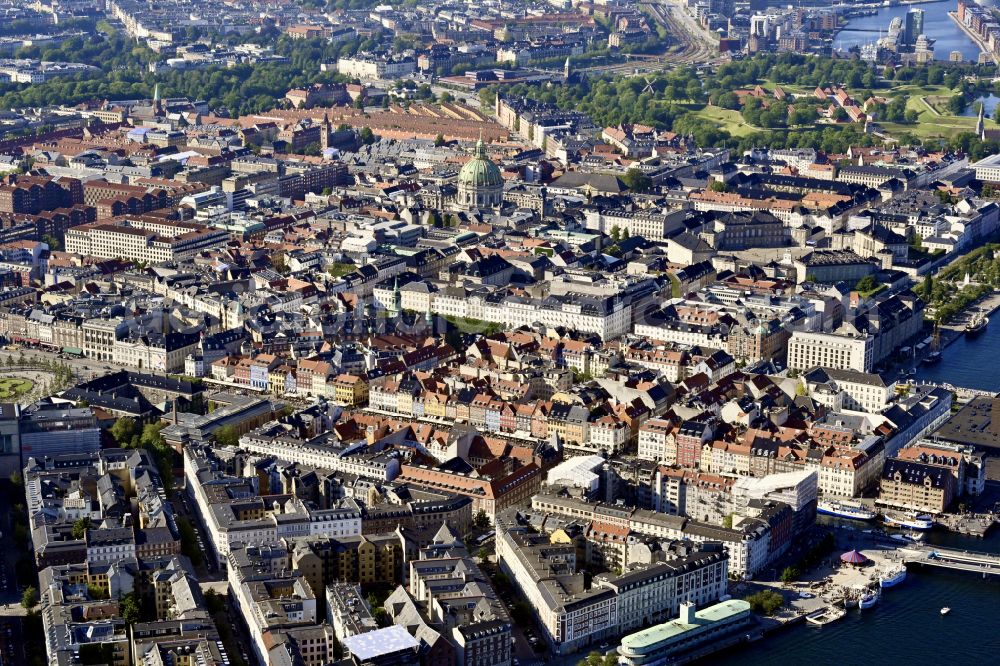 Aerial image Kopenhagen - Old Town area and city center in Copenhagen in Region Hovedstaden, Denmark