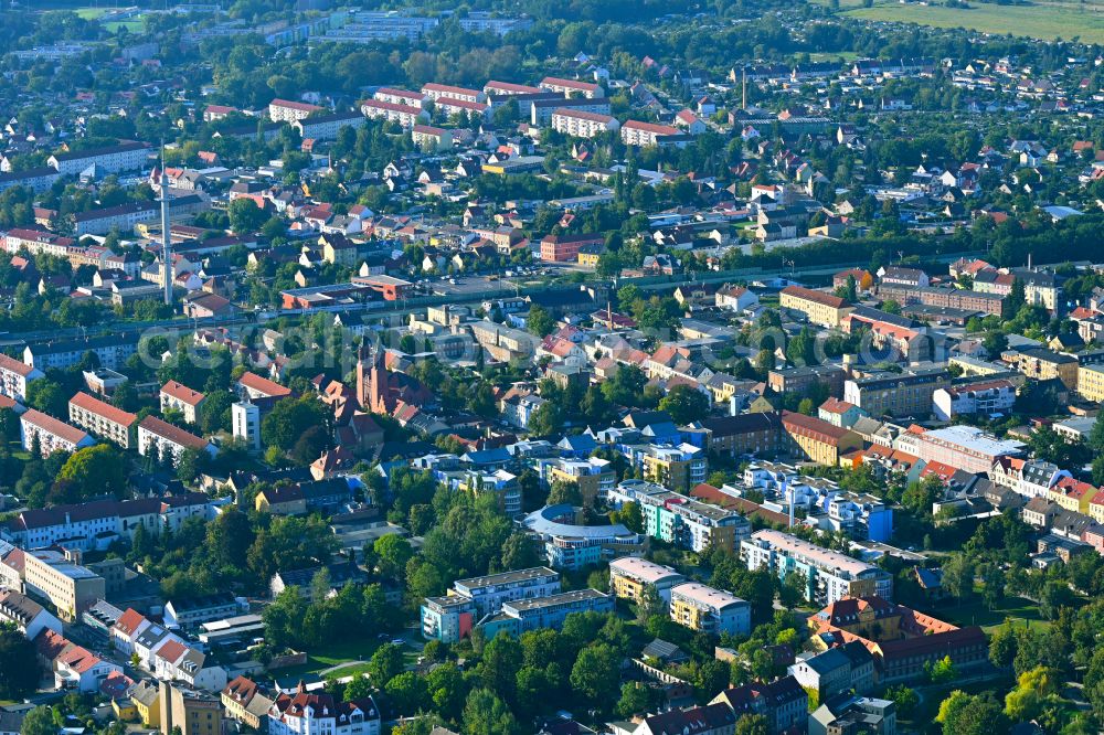 Aerial photograph Luckenwalde - Old Town area and city center in Luckenwalde in the state Brandenburg, Germany