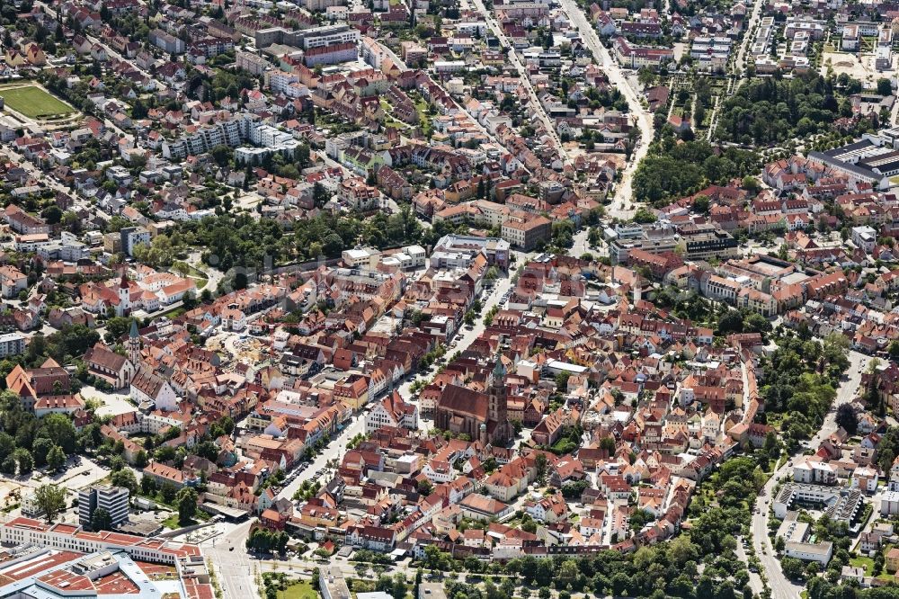 Aerial photograph Neumarkt in der Oberpfalz - Old Town area and city center in Neumarkt in der Oberpfalz in the state Bavaria, Germany