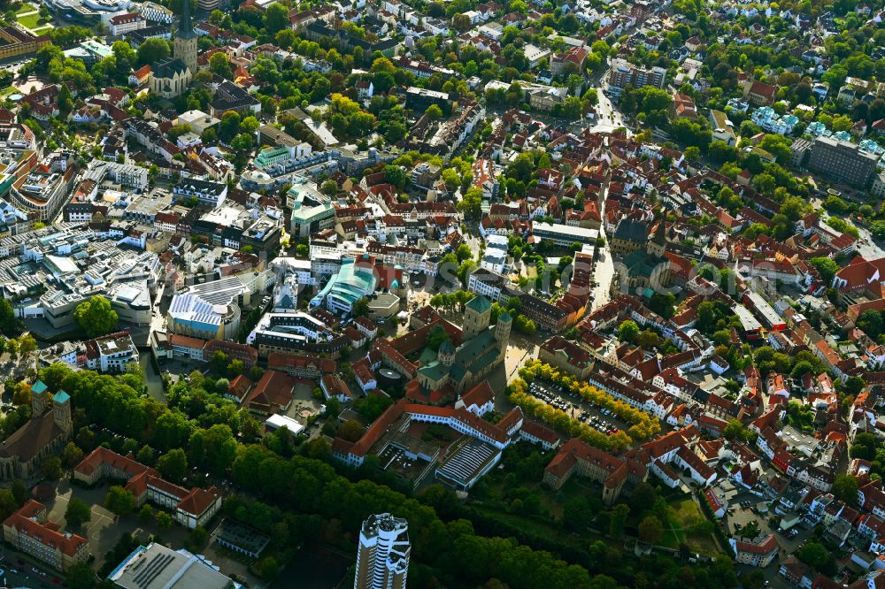 Aerial image Osnabrück - Old Town area and city center in Osnabrueck in the state Lower Saxony, Germany