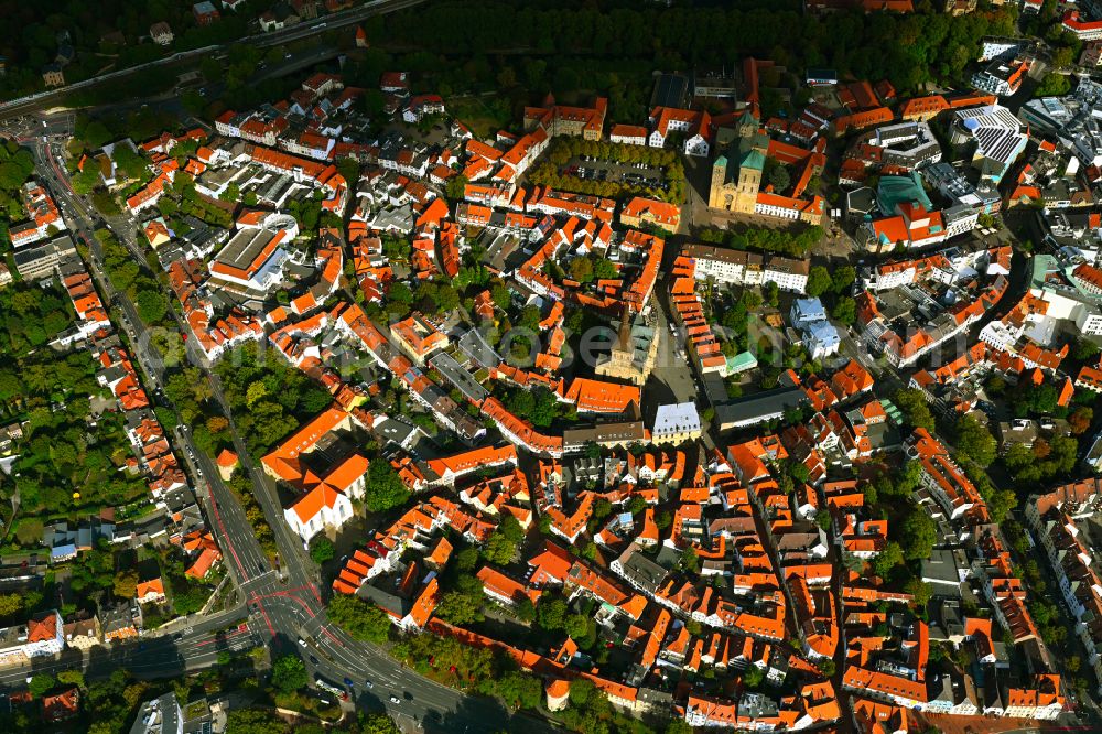 Aerial photograph Osnabrück - Old Town area and city center in Osnabrueck in the state Lower Saxony, Germany
