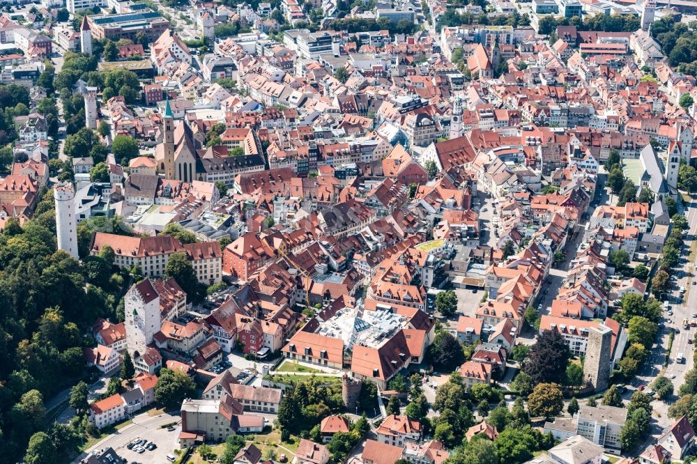 Aerial photograph Ravensburg - Old Town area and city center in Ravensburg in the state Baden-Wurttemberg, Germany