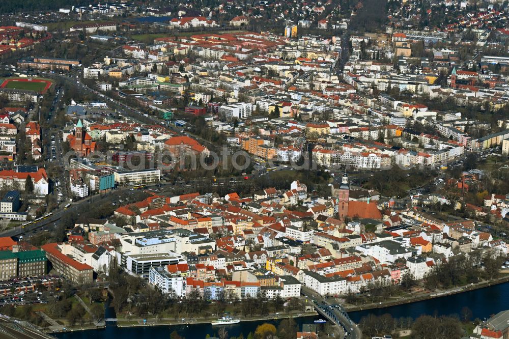 Aerial image Berlin - Old Town area and city center Spandau in the district Spandau in Berlin, Germany
