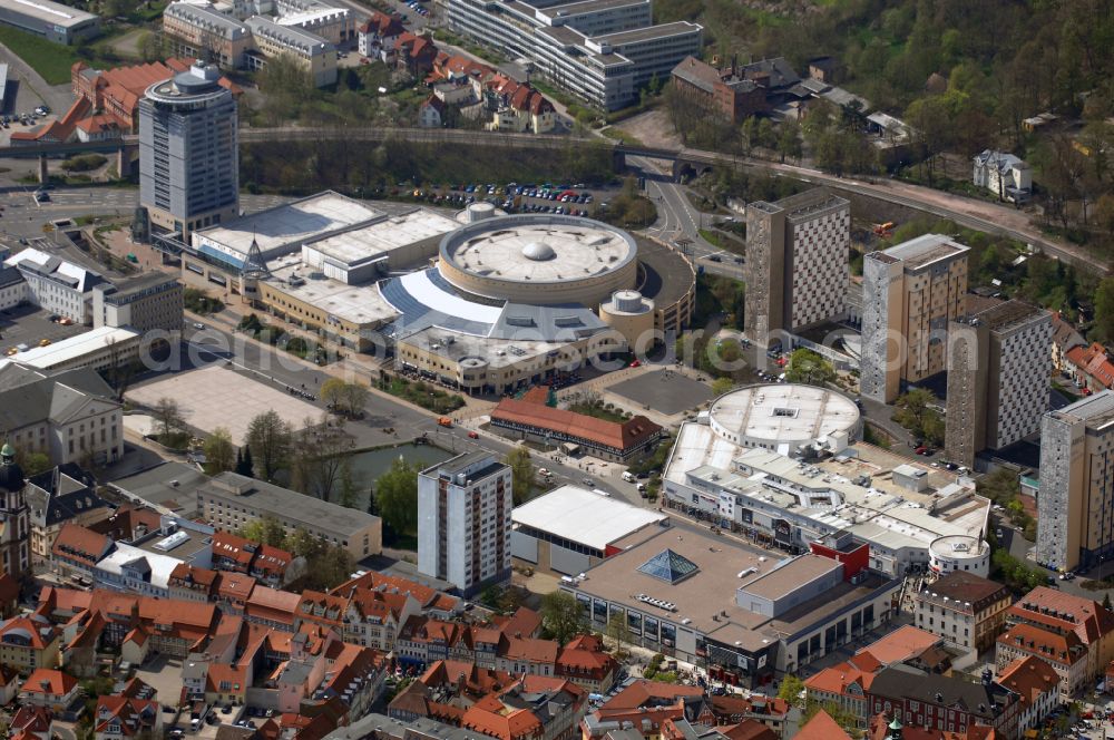 Suhl from the bird's eye view: Old Town area and city center in Suhl in the state Thuringia, Germany