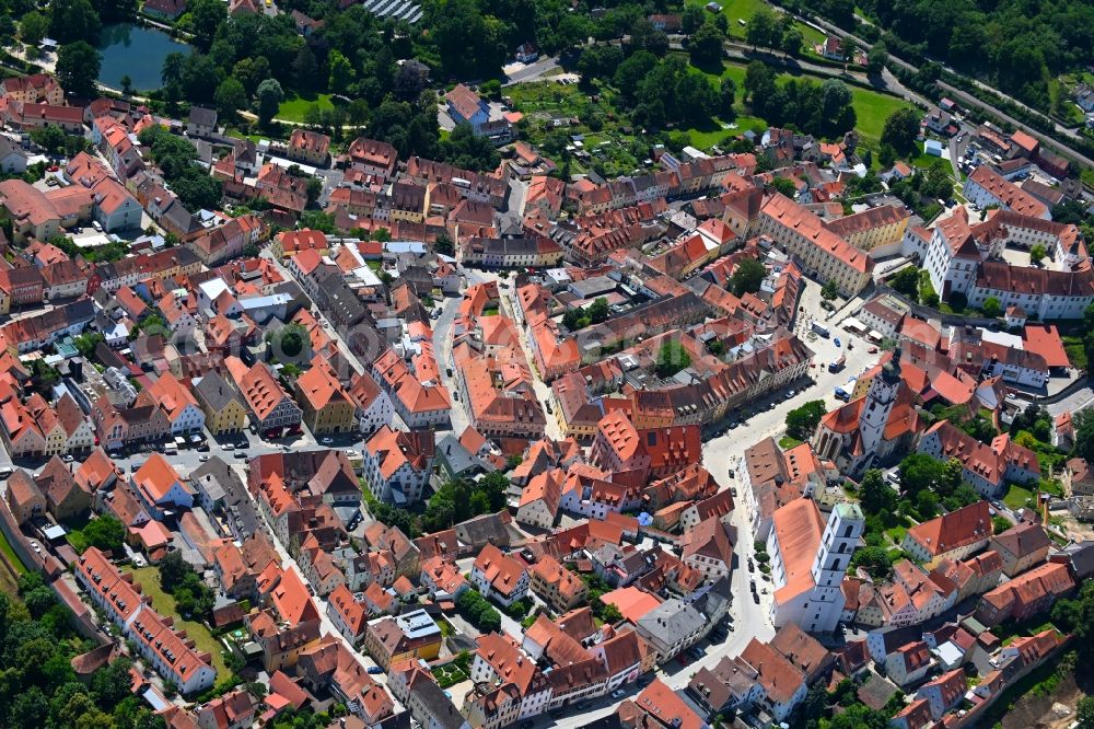 Aerial image Sulzbach-Rosenberg - Old Town area and city center in Sulzbach-Rosenberg in the state Bavaria, Germany