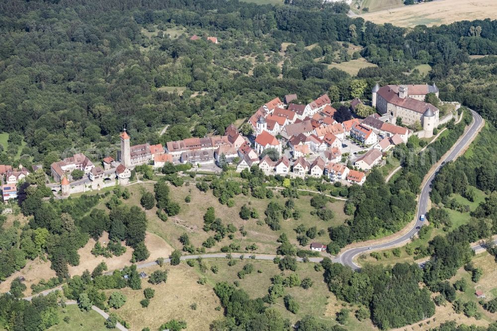 Aerial image Waldenburg - Old Town area and city center in Waldenburg in the state Baden-Wurttemberg, Germany
