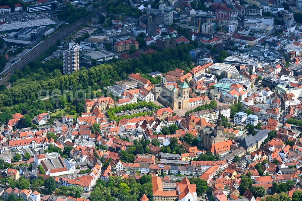 Westerberg from the bird's eye view: Old Town area and city center in Westerberg in the state Lower Saxony, Germany