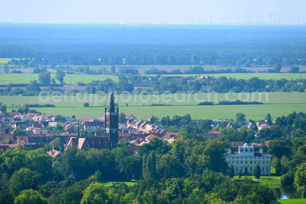 Aerial image Wörlitz - Old Town area and city center in Wörlitz in the state Saxony-Anhalt, Germany