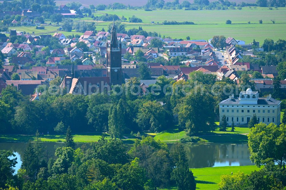 Aerial photograph Wörlitz - Old Town area and city center in Wörlitz in the state Saxony-Anhalt, Germany