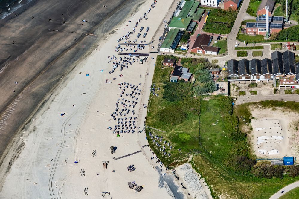 Norderney from the bird's eye view: On the western beach is the Bath Museum of Norderney in the state of Lower Saxony, Germany