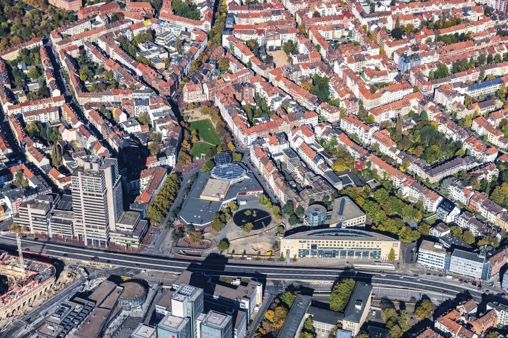 Hannover from above - Andreas Hermes Platzin Hannover in the state Lower Saxony, Germany