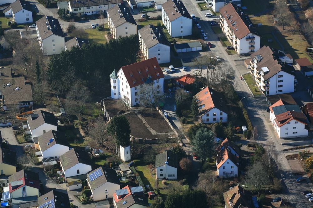 Aerial image Steinen - Castle of Schloss zu Steinen in Steinen in the state Baden-Wuerttemberg is refurbished and will be used for rented flats