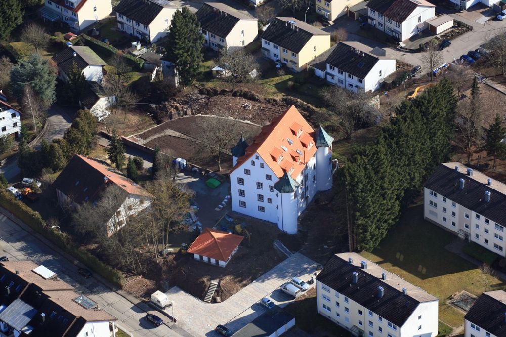Aerial photograph Steinen - Castle of Schloss zu Steinen in Steinen in the state Baden-Wuerttemberg is refurbished and will be used for rented flats