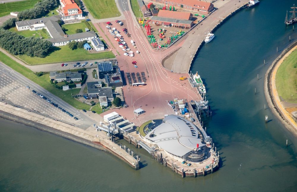 Aerial image Norderney - Ferry-station in Norderney in the state Lower Saxony, Germany