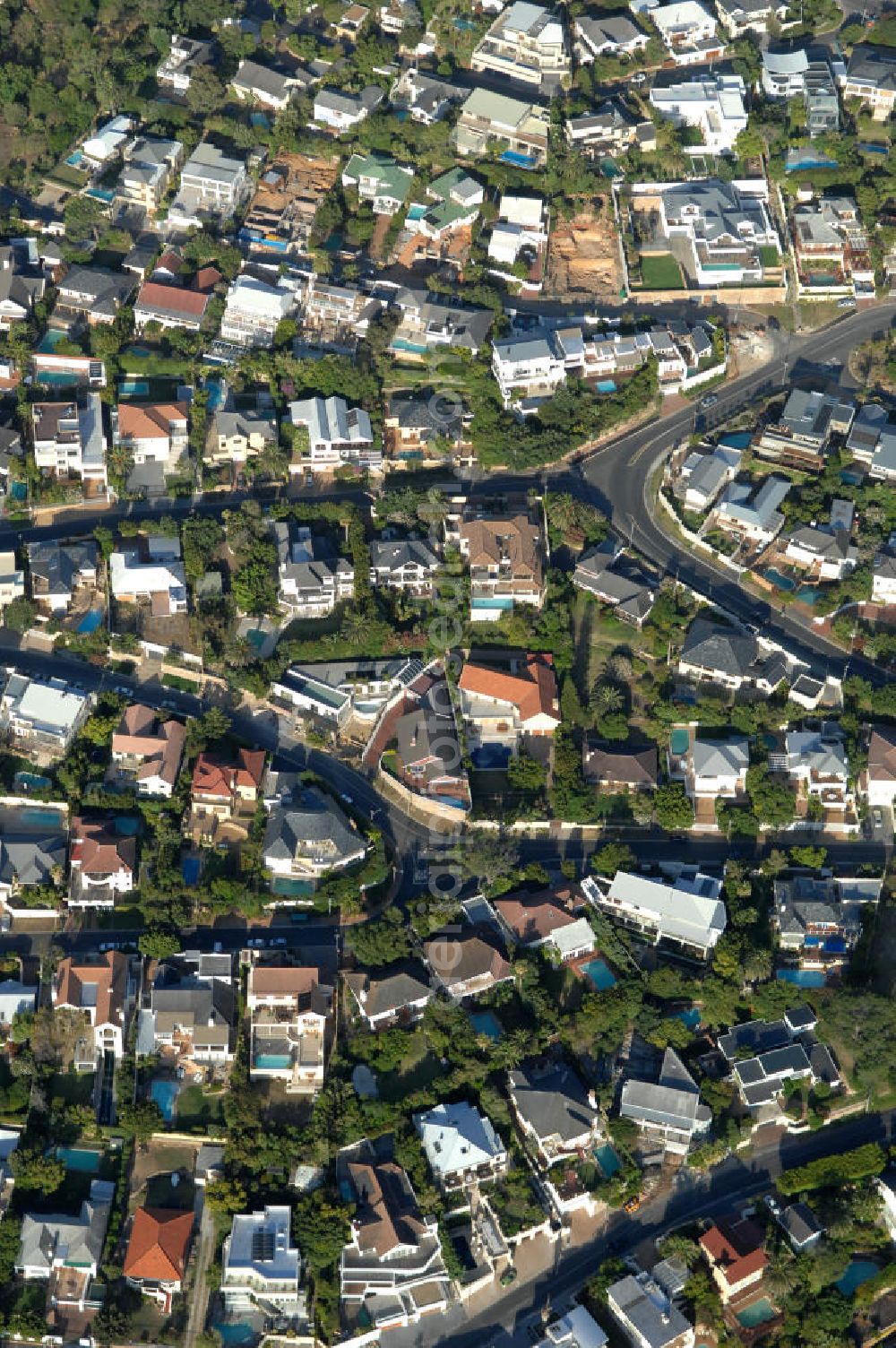 Aerial photograph Kapstadt - CAPE TOWN 17.02.2011 View of the district of Camps Bay in Cape Town, South Africa