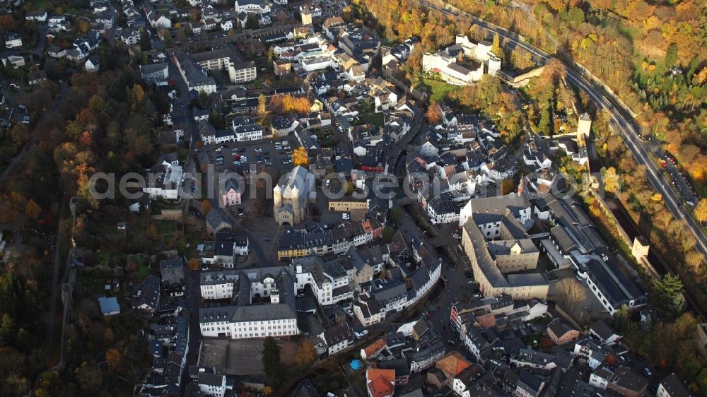 Aerial photograph Bad Münstereifel - View of downtown Bad Muenstereifel in the state North Rhine-Westphalia, Germany