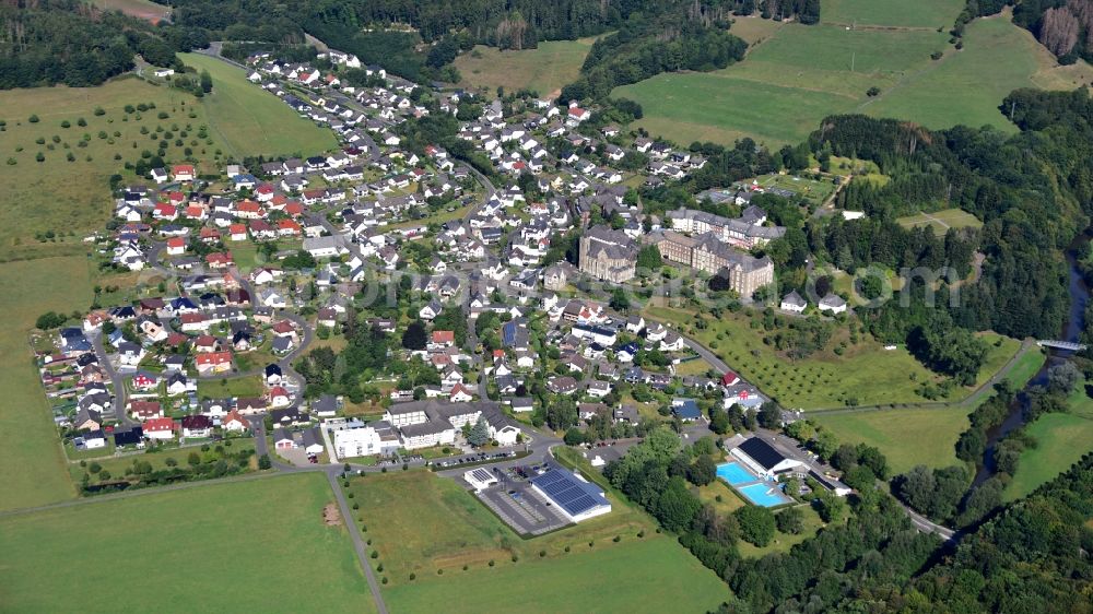 Hausen (Wied) from the bird's eye view: View of the place in Hausen (Wied) in the state Rhineland-Palatinate, Germany
