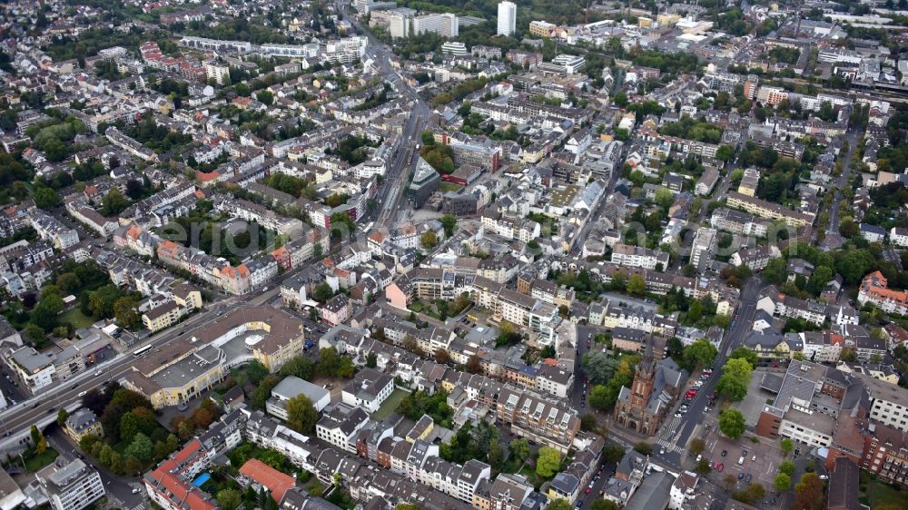 Bonn from above - View of the Bonn-Beuel district in the state North Rhine-Westphalia, Germany