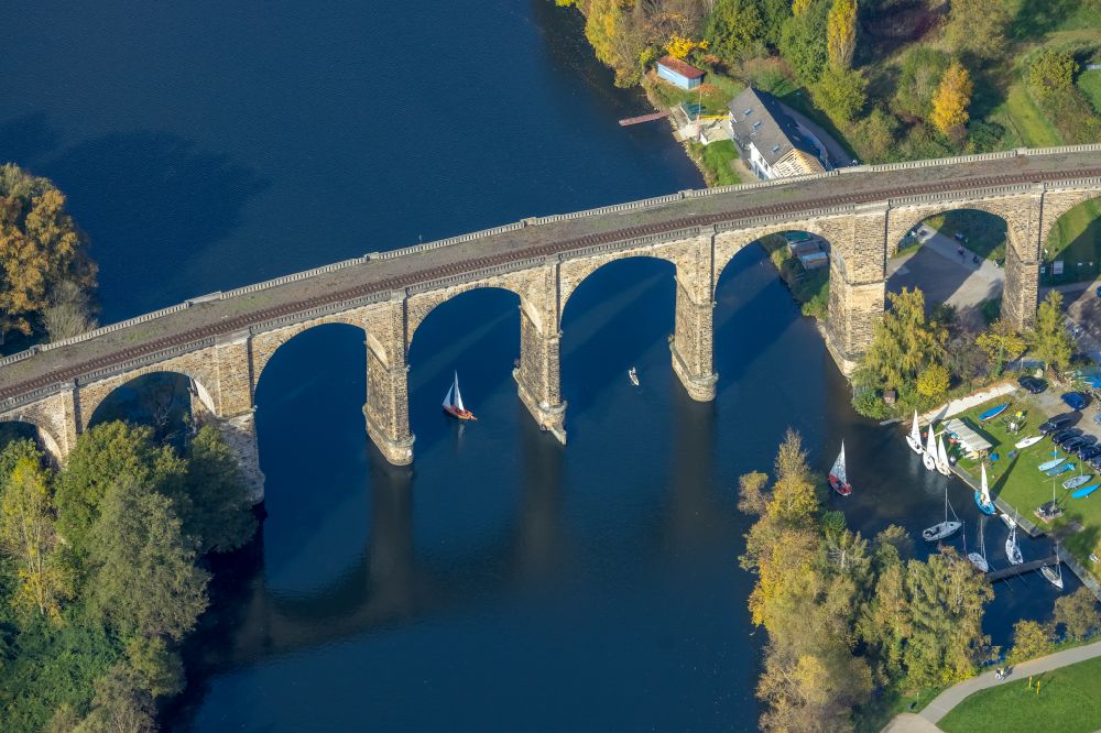 Aerial image Herdecke - Aqueduct in Herdecke in the state North Rhine-Westphalia, Germany